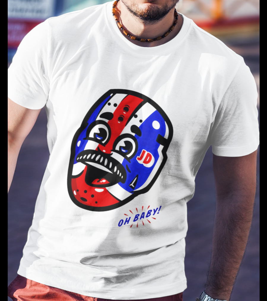 New York Rangers Goalie Mask JD Oh Baby Happy Friday T-Shirt