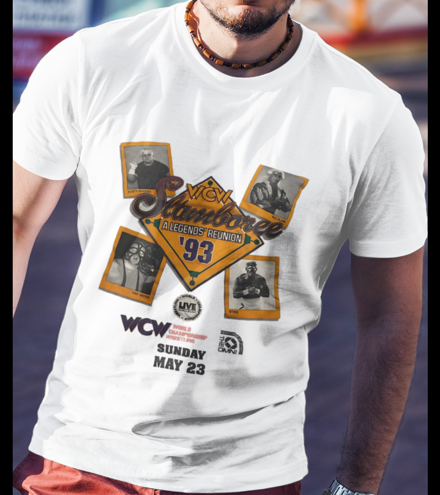 WCW Slamboree 1993 A Legends' Reunion Dusty Rhodes Ric Flair Van Vader Sting T-Shirt