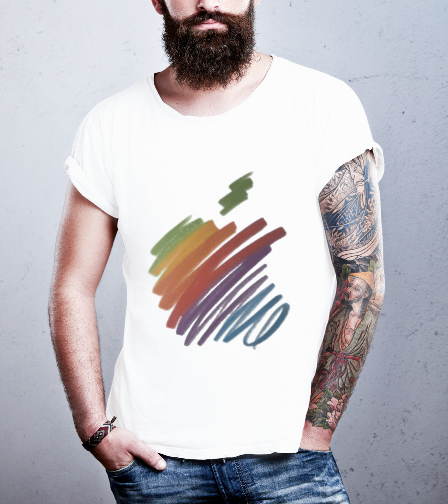 Apple 50th Anniversary Rainbow Logo Classic Multicolor 2026 T-Shirt