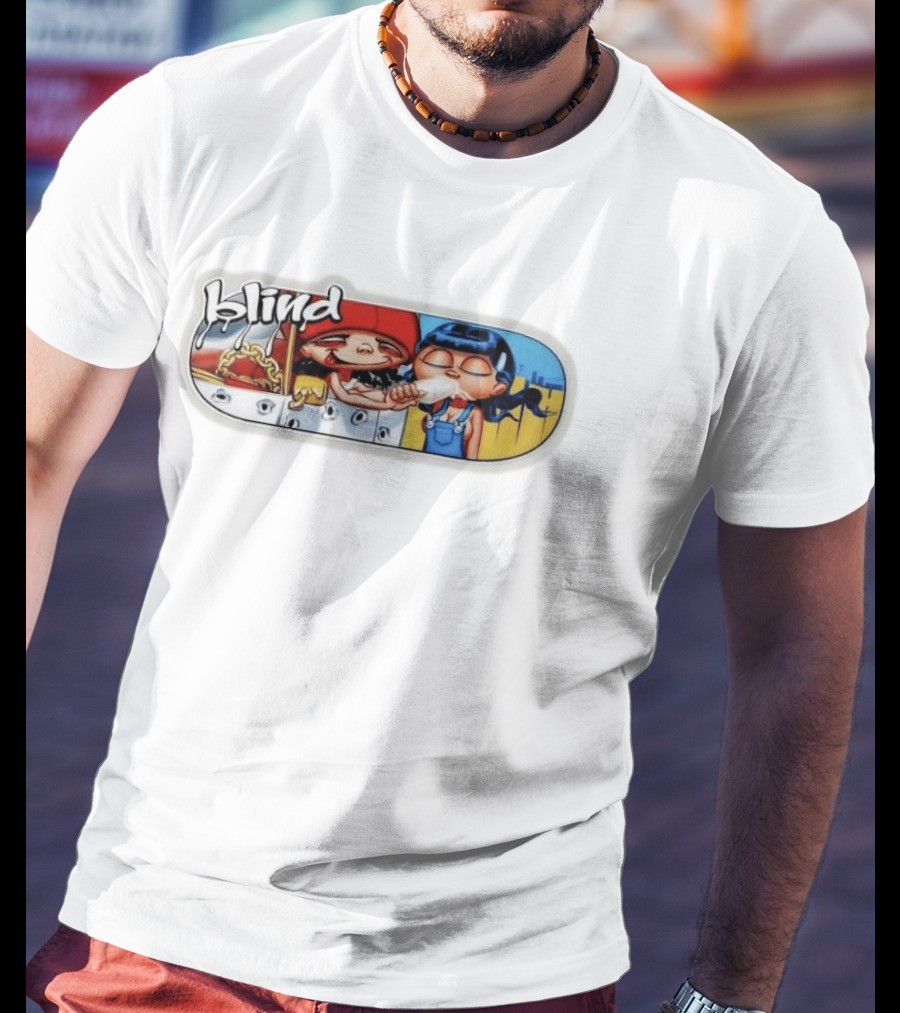 Blind Skateboards Cartoon Kids Eating Ice Cream T-Shirt
