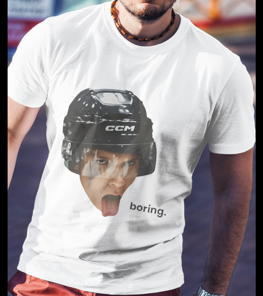 Ilya Rozanov Connor Storrie CCM Heated Rivalry 2026 Boring Helmet Tongue Out T-Shirt