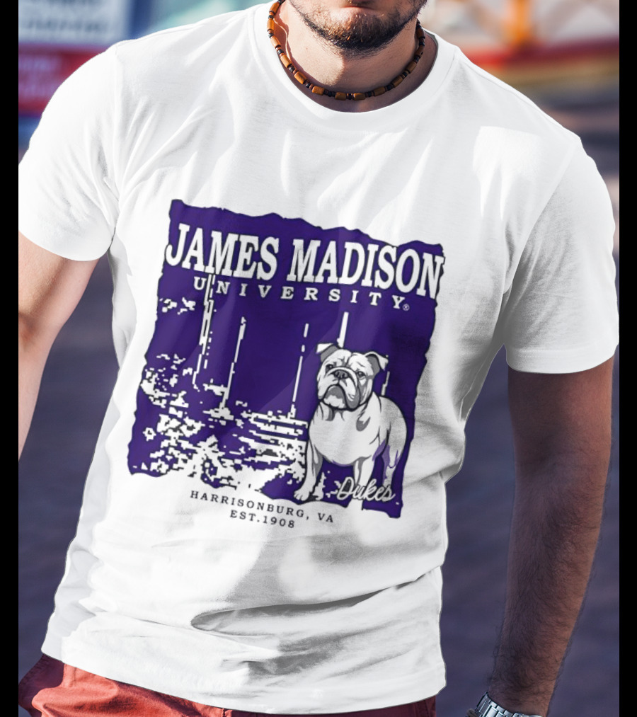 James Madison University Dukes Harrisonburg VA Est 1908 Bulldog T-Shirt