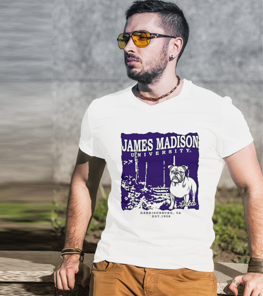 James Madison University Dukes Harrisonburg VA Est 1908 Bulldog T-Shirt