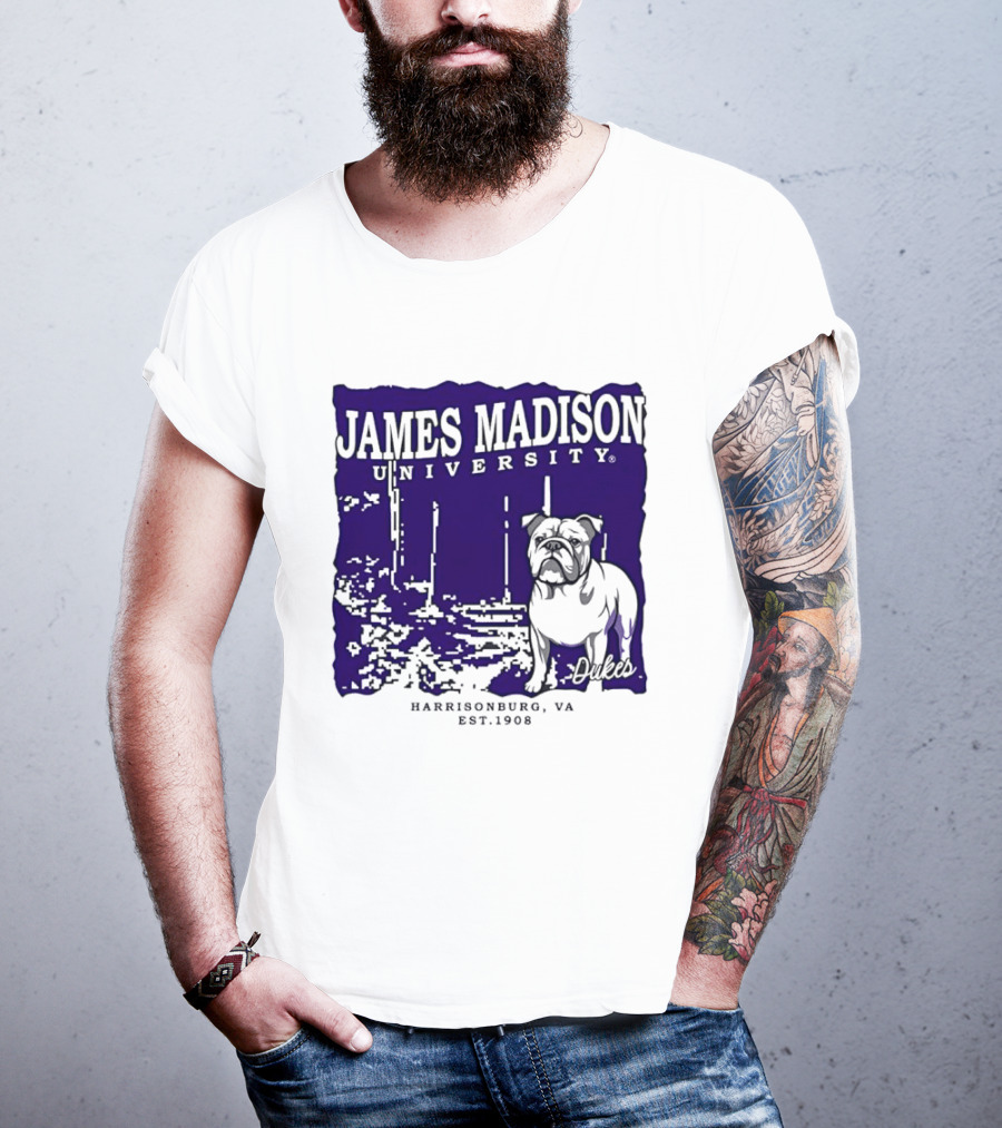 James Madison University Dukes Harrisonburg VA Est 1908 Bulldog T-Shirt