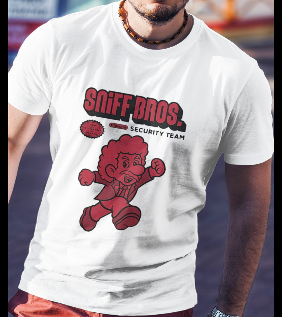 Sniff Bros Chicago Security Team Retro Style Character Official Quality Seal T-Shirt