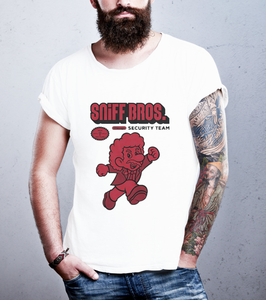 Sniff Bros Chicago Security Team Retro Style Character Official Quality Seal T-Shirt