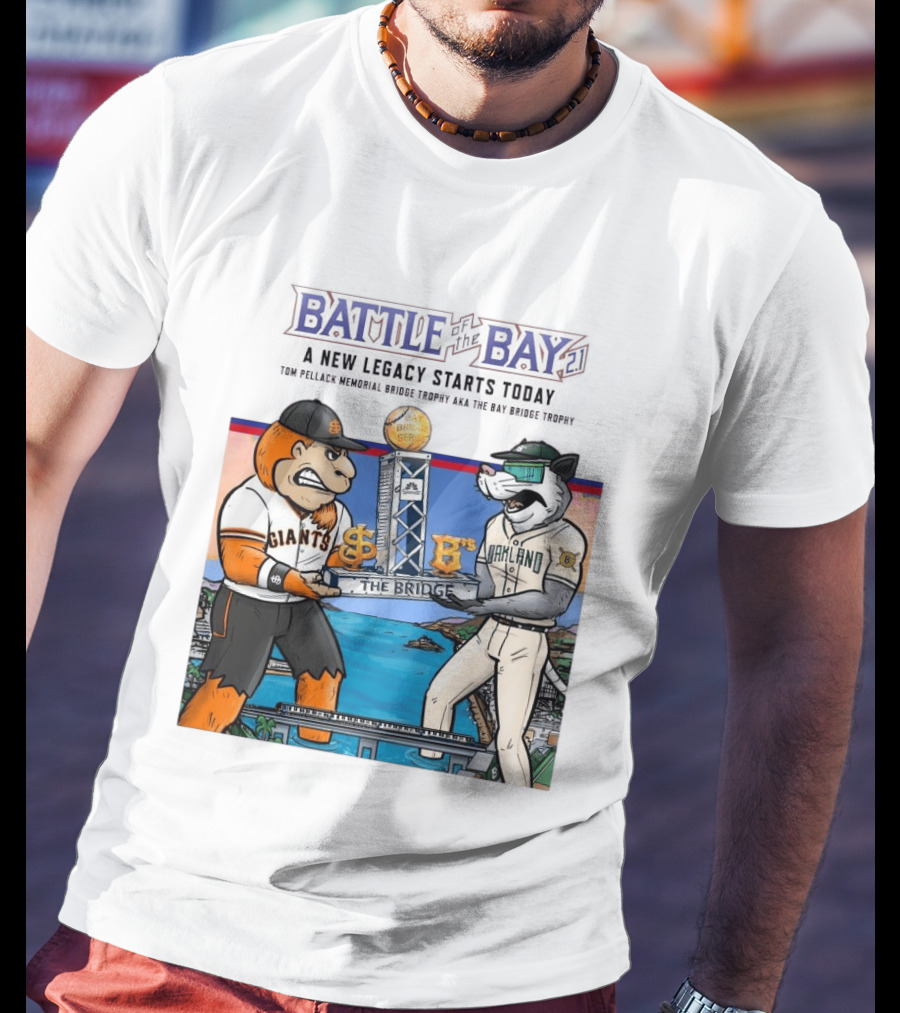 Battle Of The Bay Oakland Ballers Giants New Legacy Series The Bridge T-Shirt
