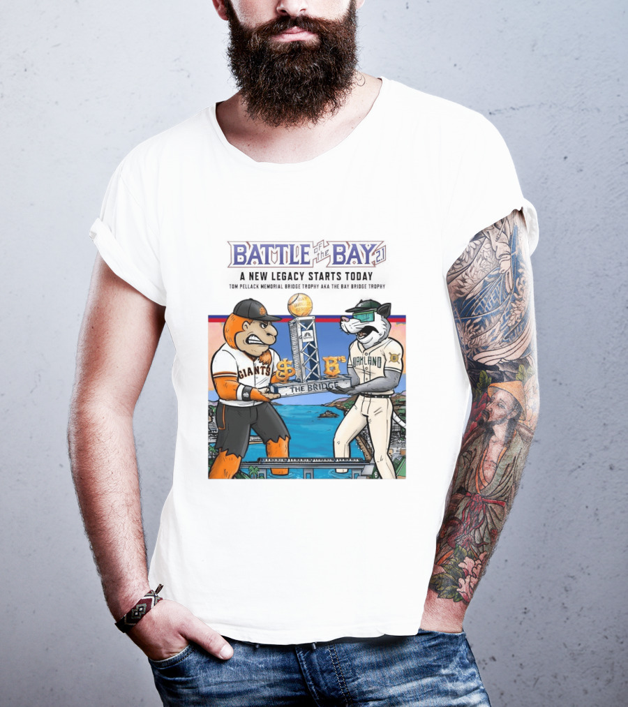 Battle Of The Bay Oakland Ballers Giants New Legacy Series The Bridge T-Shirt