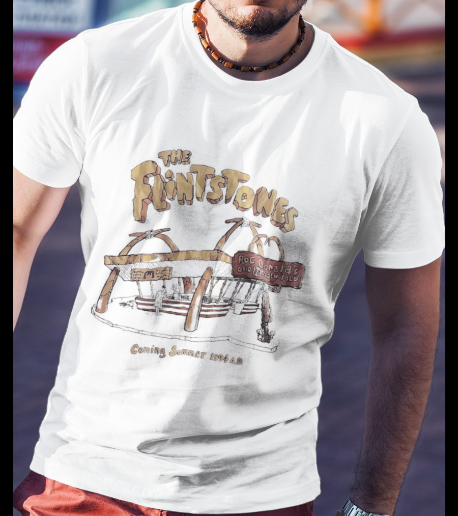 The Flintstones McDonald's 90s Collaboration Coming Summer 1994 AD T-Shirt