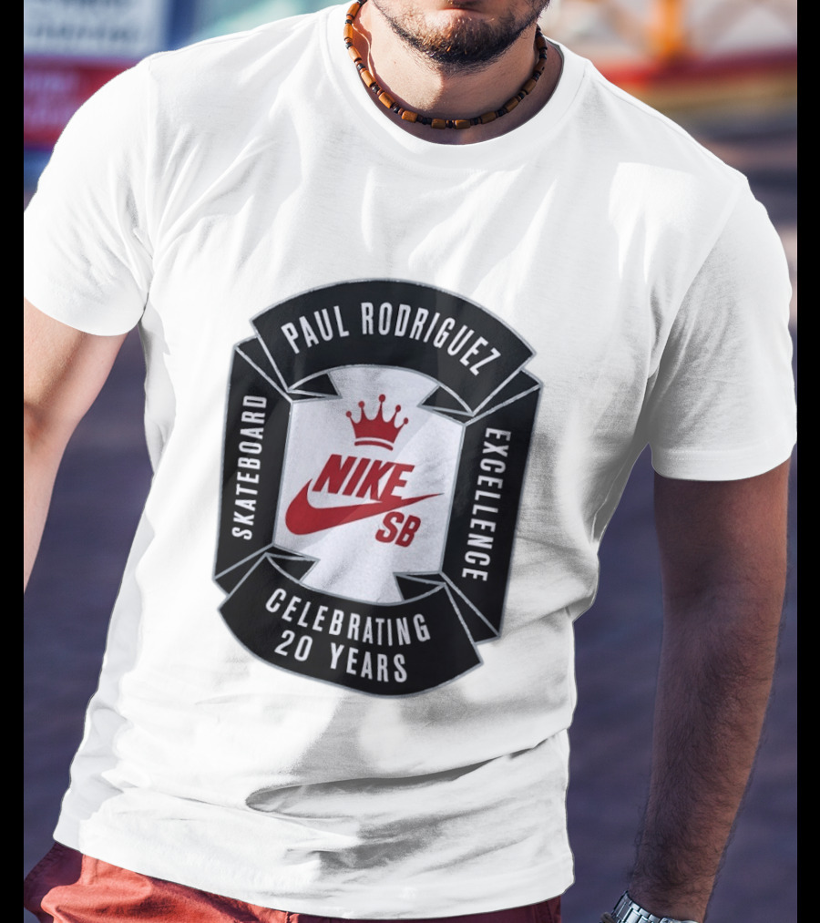 Paul Rodriguez Nike SB Skateboard Excellence Celebrating 20 Years T-Shirt