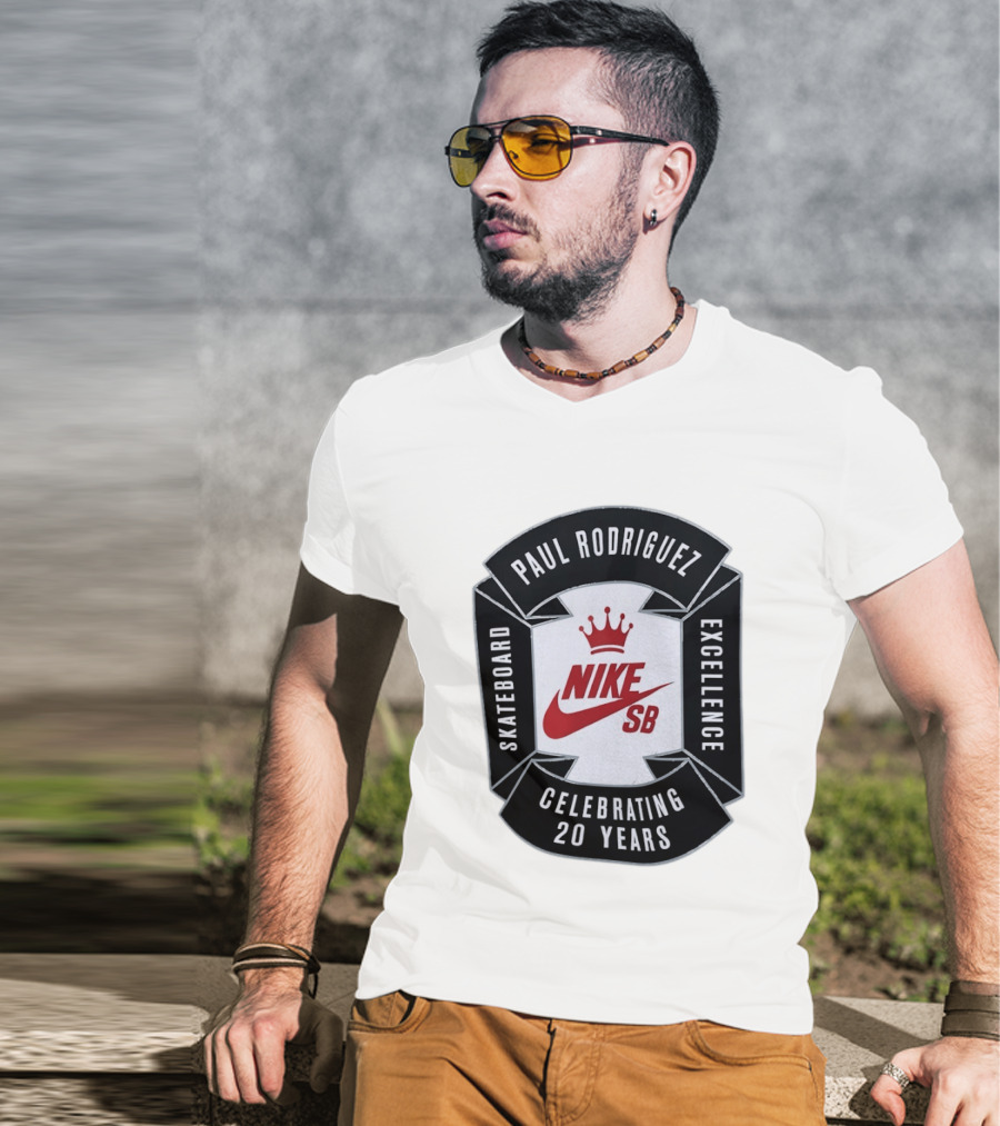 Paul Rodriguez Nike SB Skateboard Excellence Celebrating 20 Years T-Shirt