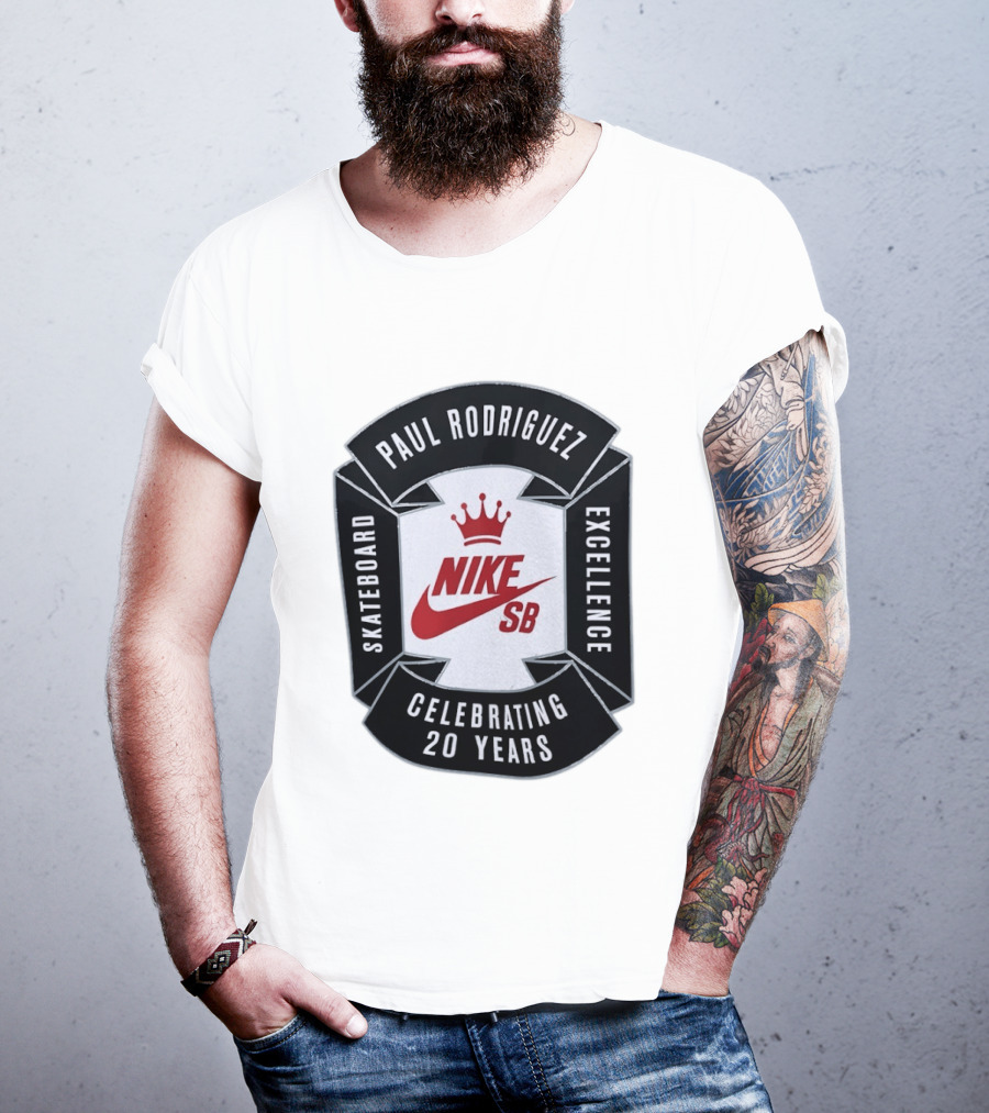 Paul Rodriguez Nike SB Skateboard Excellence Celebrating 20 Years T-Shirt