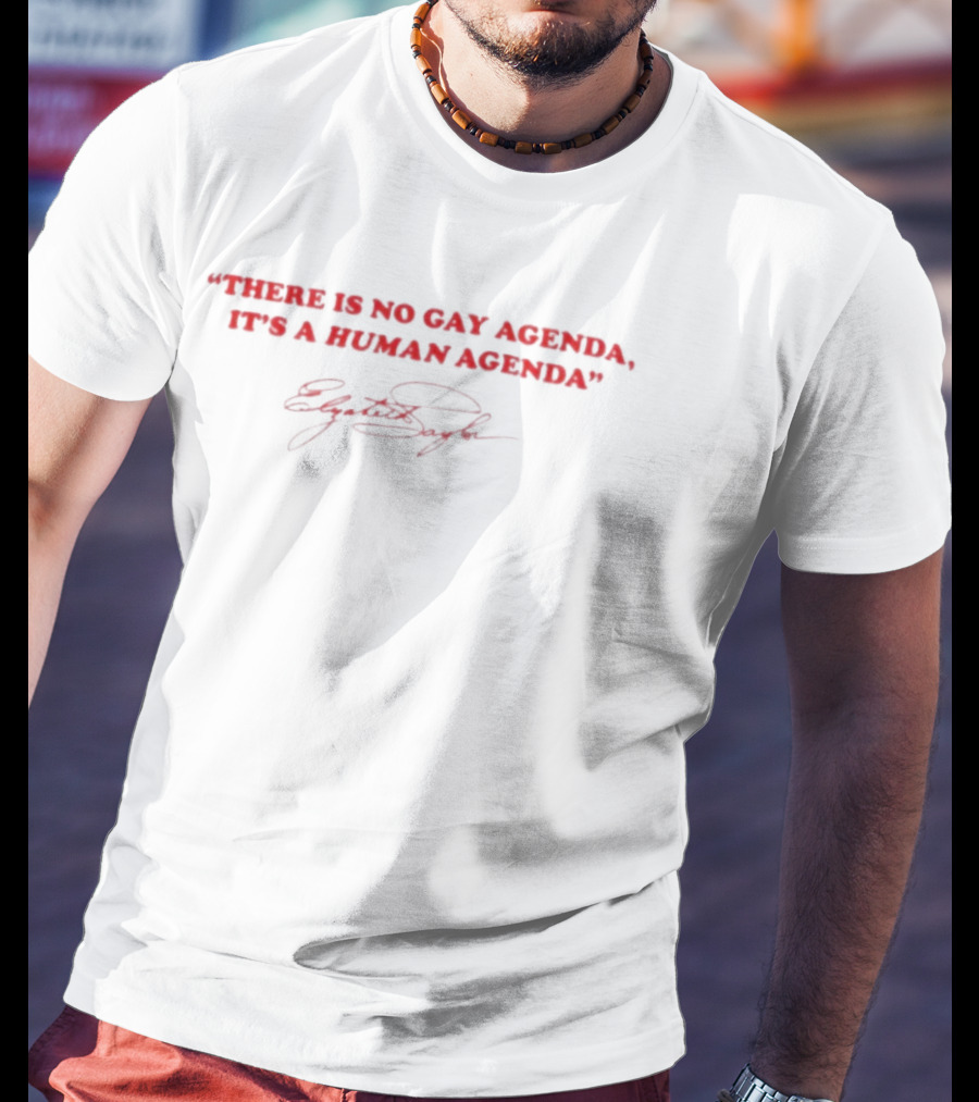 There Is No Gay Agenda It's A Human Agenda Signature T-Shirt