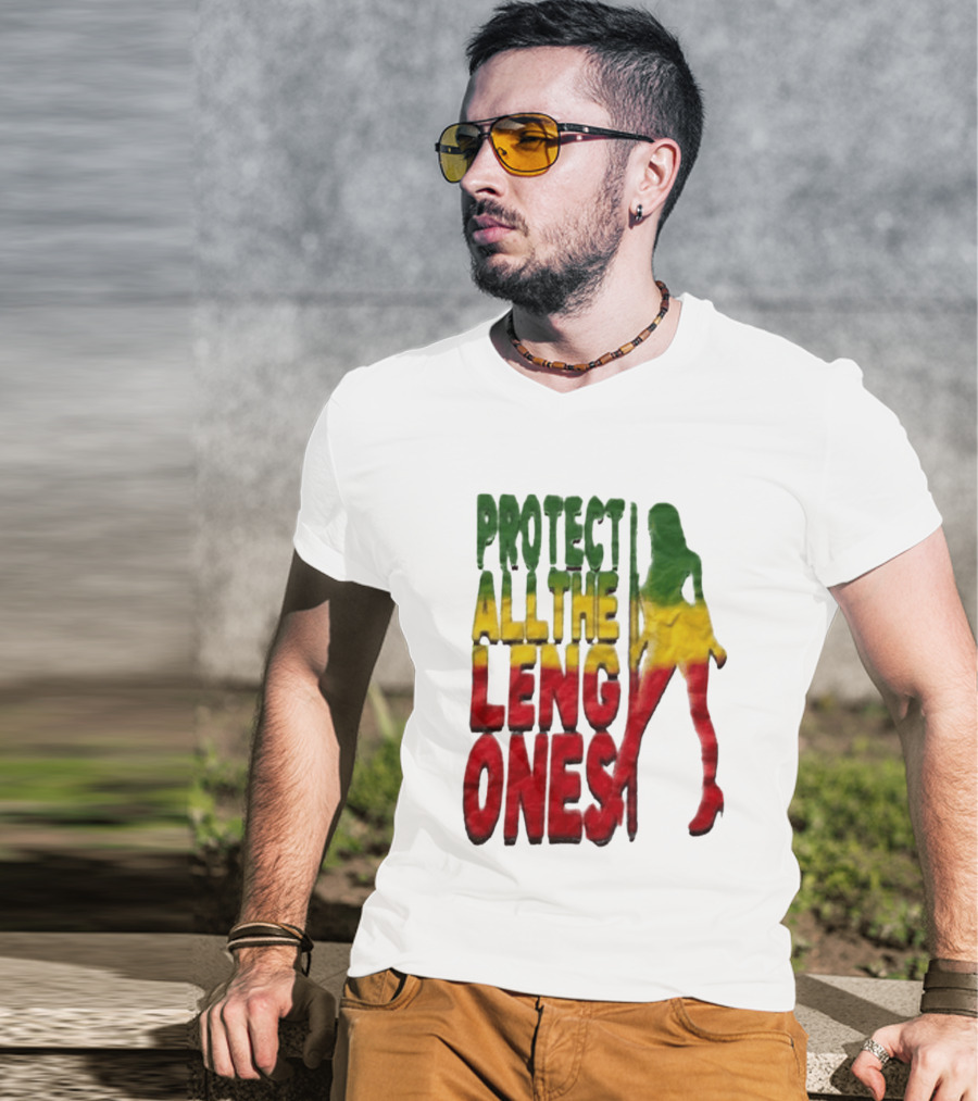 Protect All The Leng Ones Rasta T-Shirt