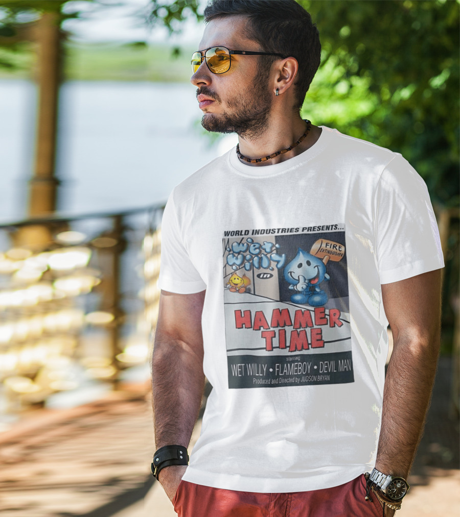 World Industries Wet Willy Flameboy Hammer Time Featuring Devil Man T-Shirt