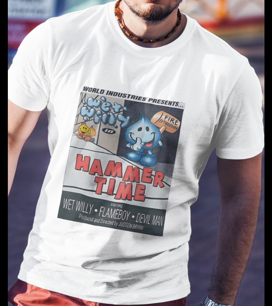 World Industries Wet Willy Flameboy Hammer Time Featuring Devil Man T-Shirt