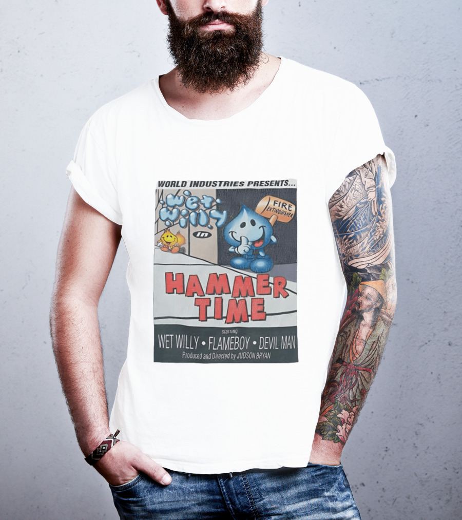 World Industries Wet Willy Flameboy Hammer Time Featuring Devil Man T-Shirt