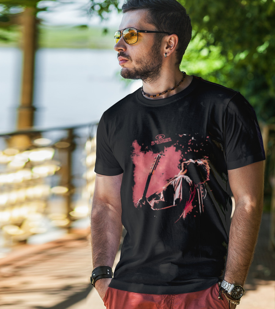5 Seconds Of Summer Musician Guitarist Illustration Watercolor T-Shirt