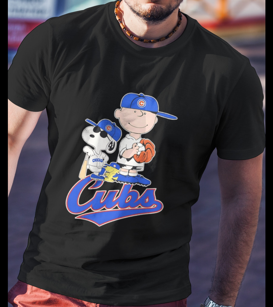 Peanuts Snoopy Woodstock Charlie Brown Chicago Cubs Baseball MLB 2026 T-Shirt