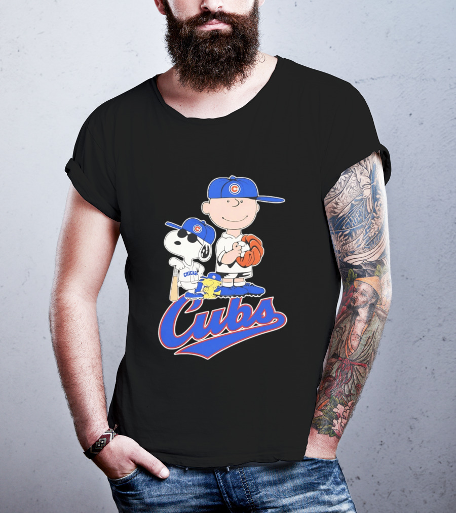 Peanuts Snoopy Woodstock Charlie Brown Chicago Cubs Baseball MLB 2026 T-Shirt