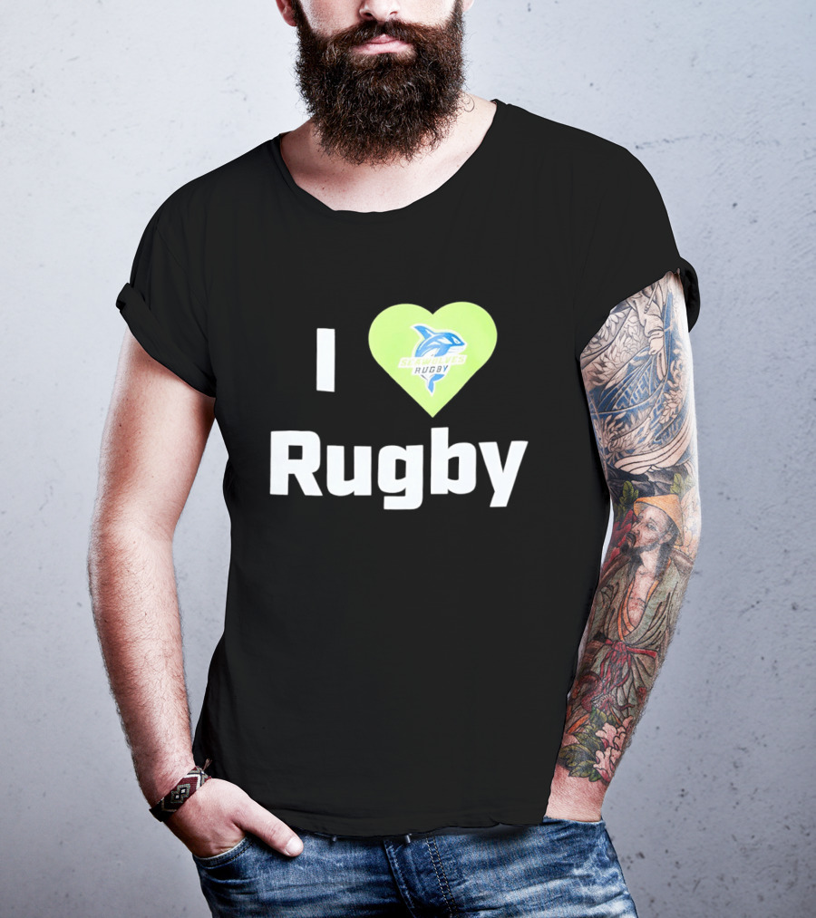 I Love Rugby Seattle Seawolves Heart T-Shirt