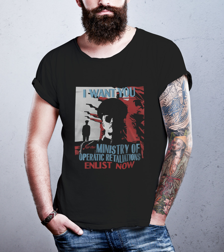 Boston Red Sox My Chemical Romance Tour 2025 I Want You Ministry Of Operatic Retaliation Enlist Now T-Shirt