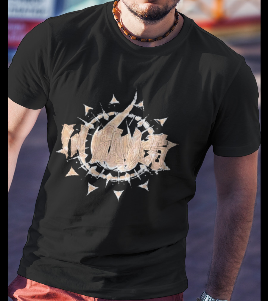 In Flames Spiked Circle Burst T-Shirt