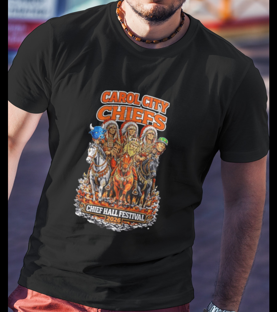 Carol City Chiefs Chief Hall Festival 2026 Native American Warriors Riding Horses T-Shirt