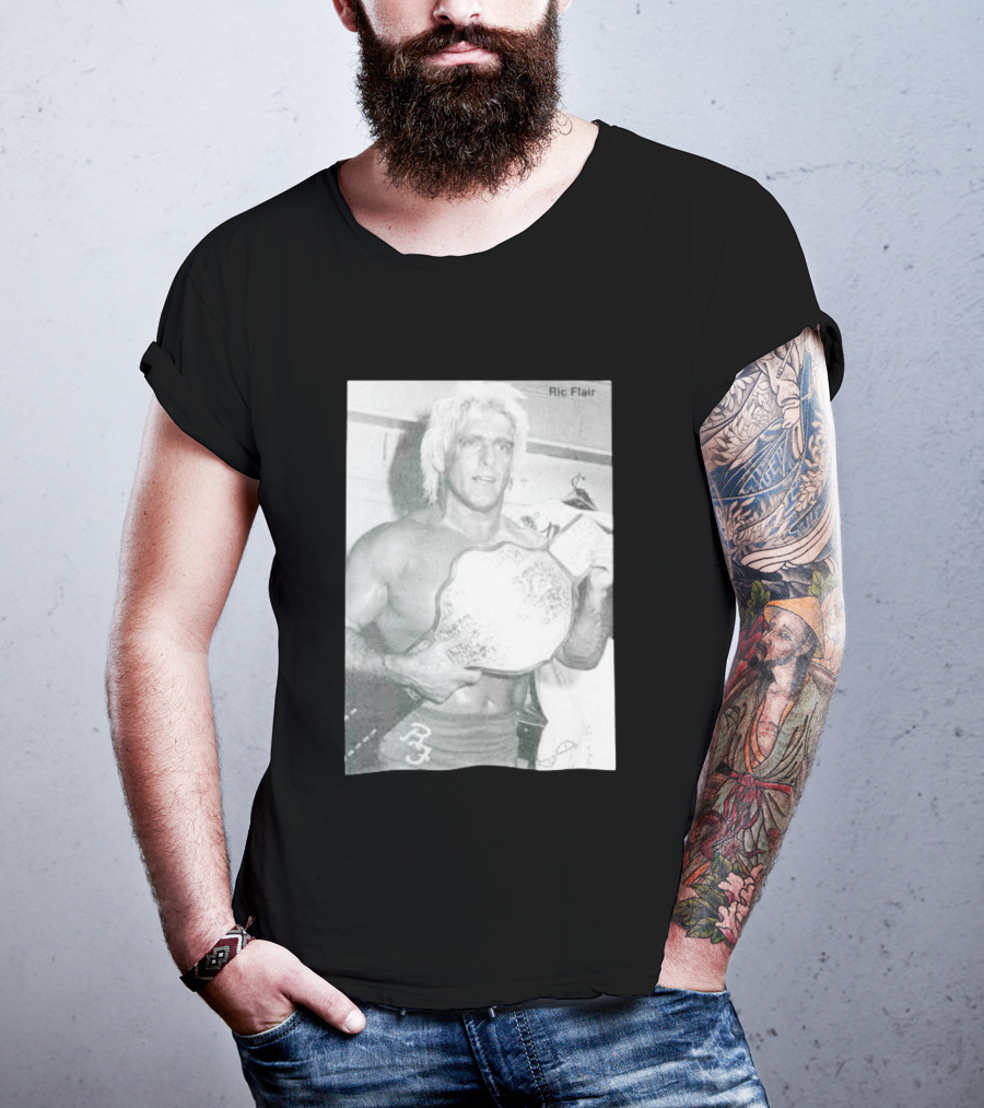 Ric Flair The Nature Boy Championship Belt Vintage Photo T-Shirt