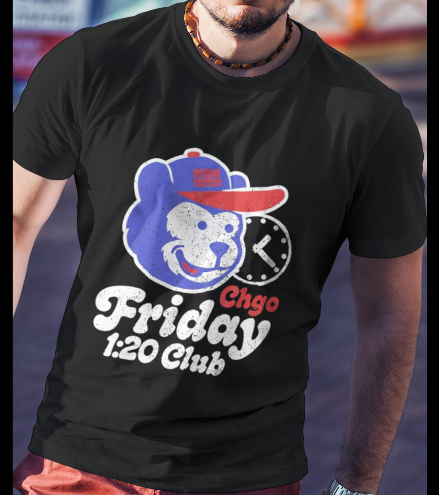 CHGO Friday 1 20 Club Bear Cubs Logo Vintage Cap T-Shirt