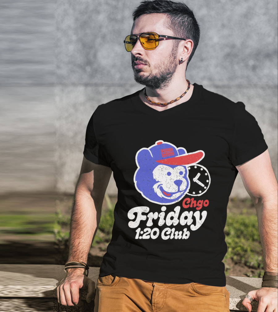 CHGO Friday 1 20 Club Bear Cubs Logo Vintage Cap T-Shirt