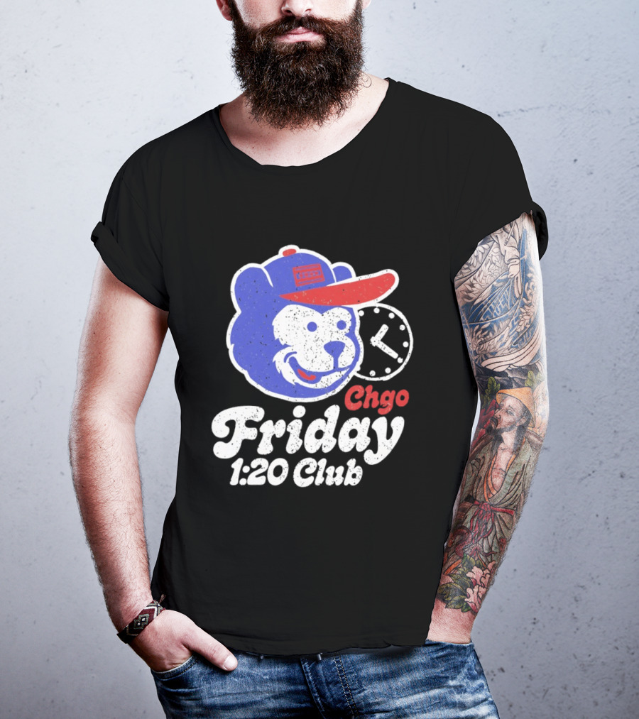 CHGO Friday 1 20 Club Bear Cubs Logo Vintage Cap T-Shirt