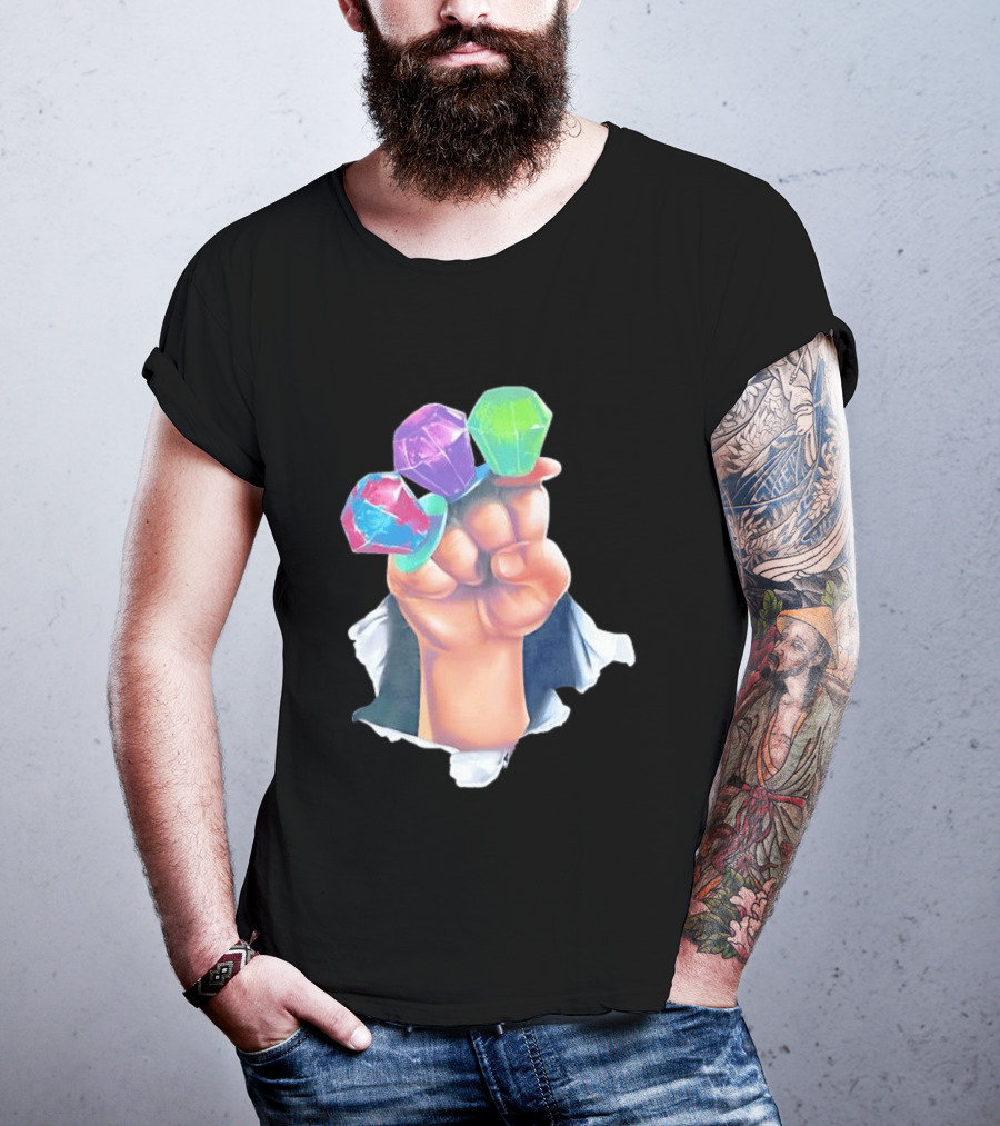 Ring Pop Candy Gemstone Fist Colorful Fun Accessory For Kids And Adults T-Shirt