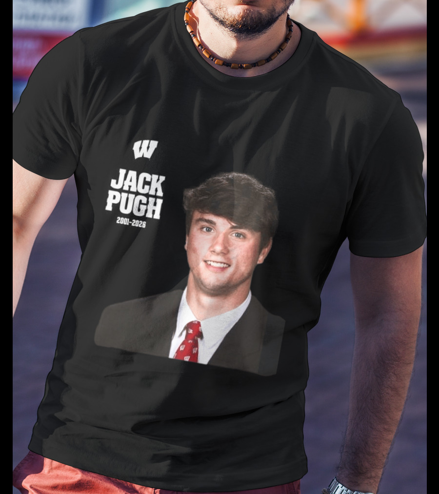 Wisconsin Badgers Football Jack Pugh 2001 2026 T-Shirt