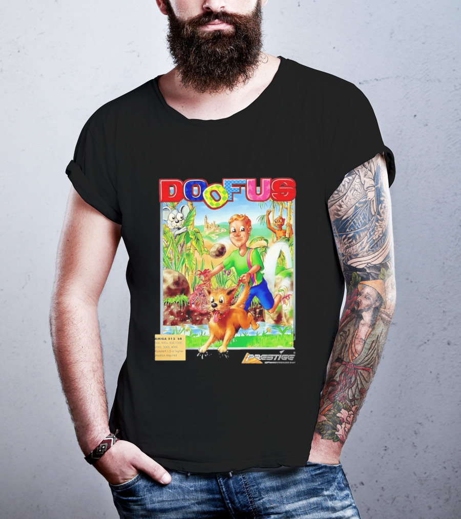 DOOFUS Amiga 512 KB Joystick Required Platformer Game T-Shirt
