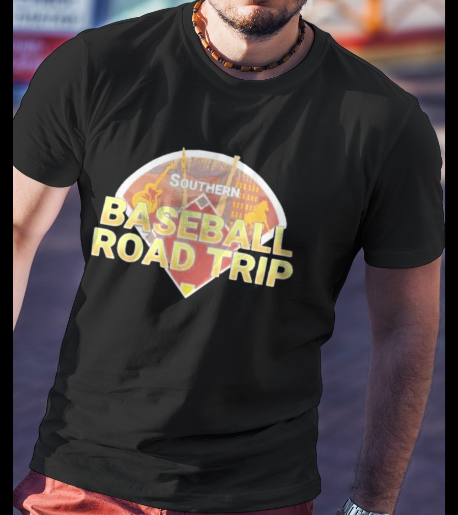 Southern Baseball Road Trip Music Adventure Stadium Scene T-Shirt