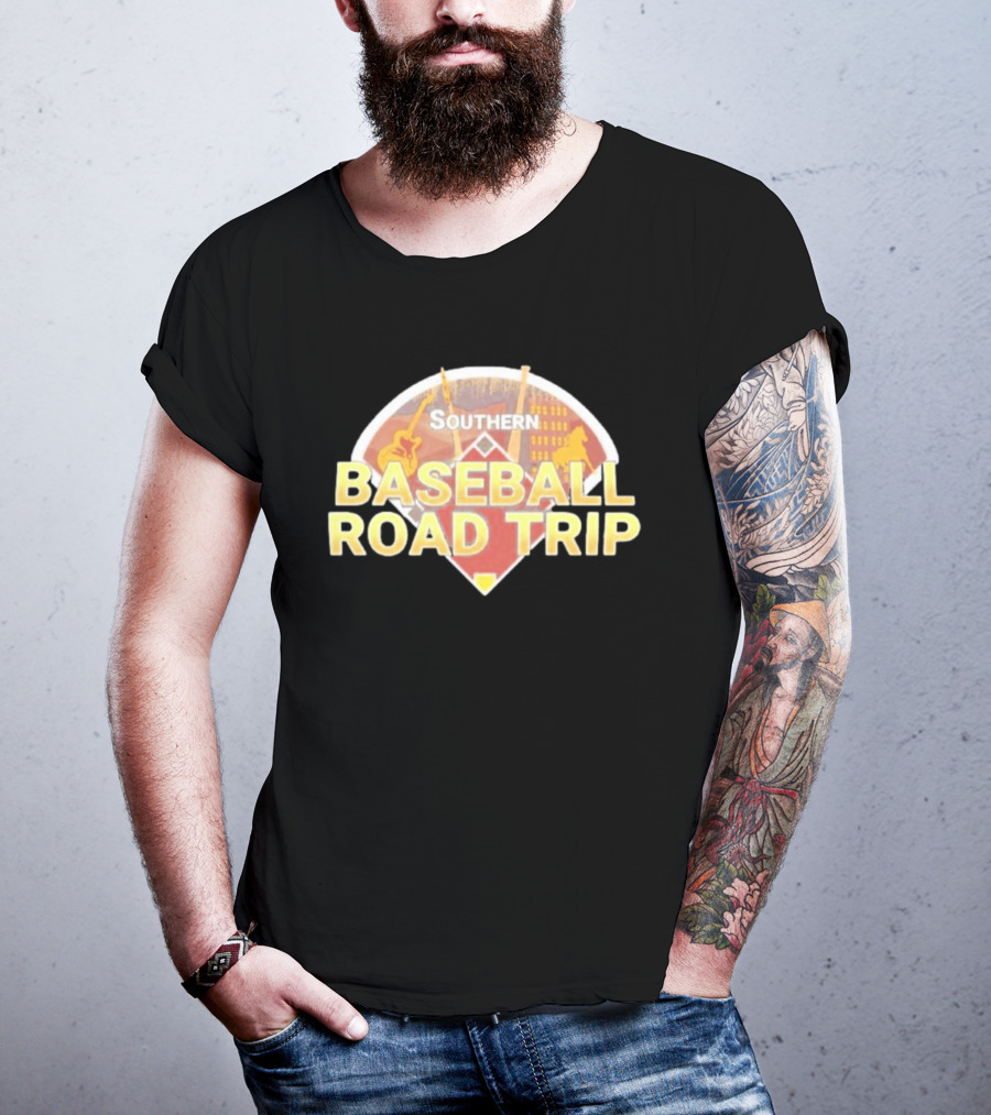 Southern Baseball Road Trip Music Adventure Stadium Scene T-Shirt