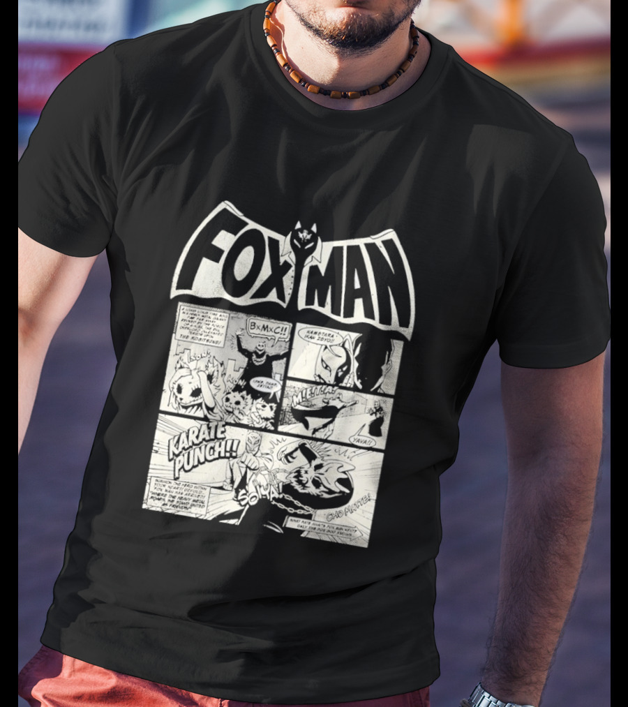 Fox Man Comic Babymetal Dead Pop Festival Japan 2026 Batman Style Panels Graphic Punch T-Shirt