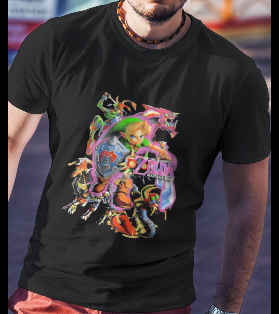 The Legend Of Zelda Majora's Mask Link Skull Kid Epona Characters T-Shirt