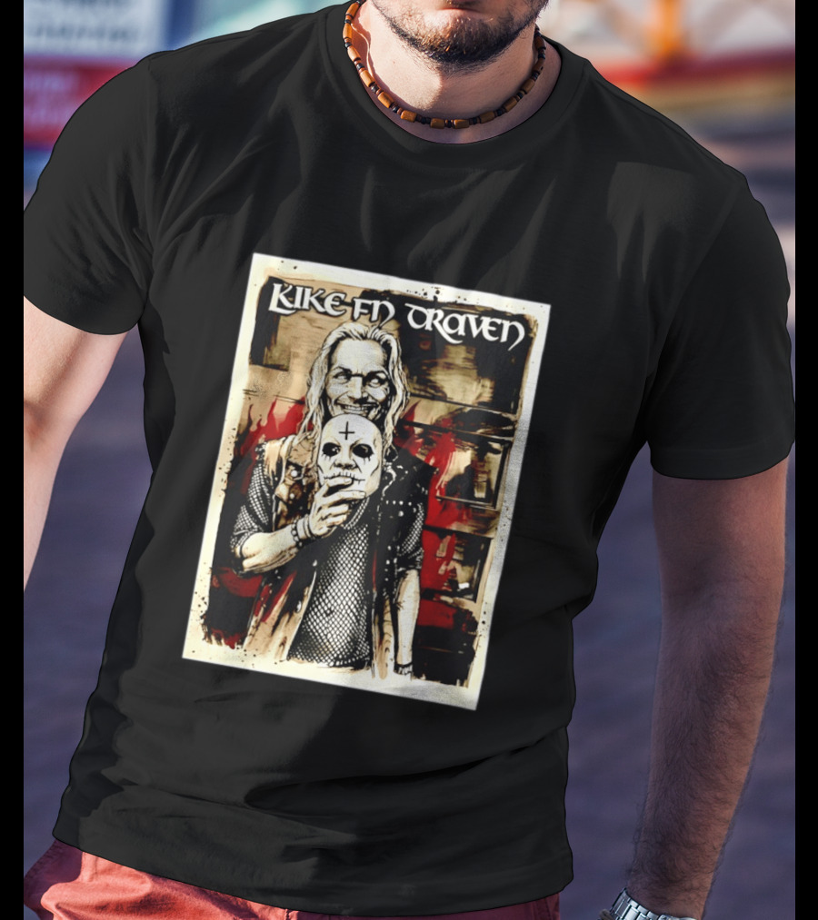 Luke F'N Draven Illustrated Skull Mask T-Shirt
