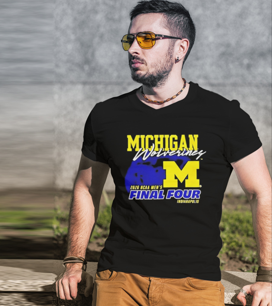 Michigan Wolverines 2026 NCAA Men's Final Four Indianapolis T-Shirt