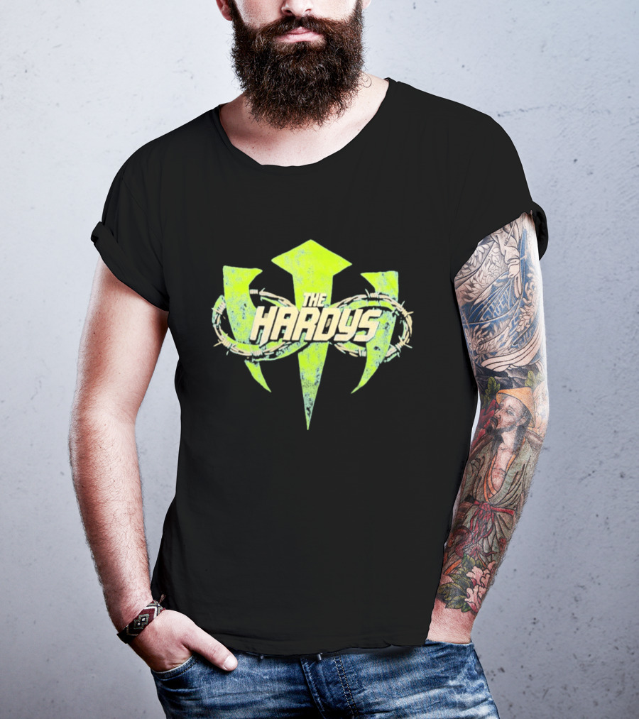 TNA Wrestling The Hardys Distressed Infinity Logo Barbed Wire T-Shirt