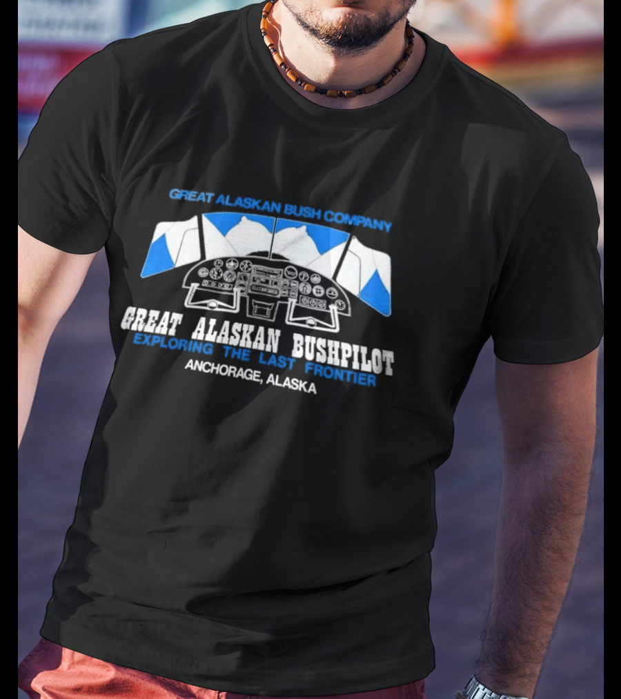 Great Alaskan Bushpilot Exploring The Last Frontier Anchorage Alaska Aircraft Panel T-Shirt