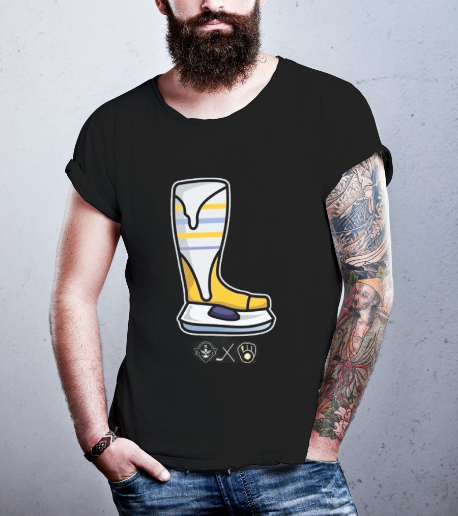 Milwaukee Brewers X Admirals Special Skate Boot Icon With Brewers T-Shirt
