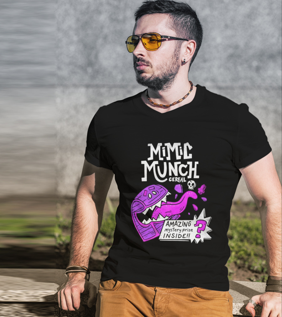 Mimic Munch Cereal Amazing Mystery Prize Inside Dungeons And Dragons T-Shirt