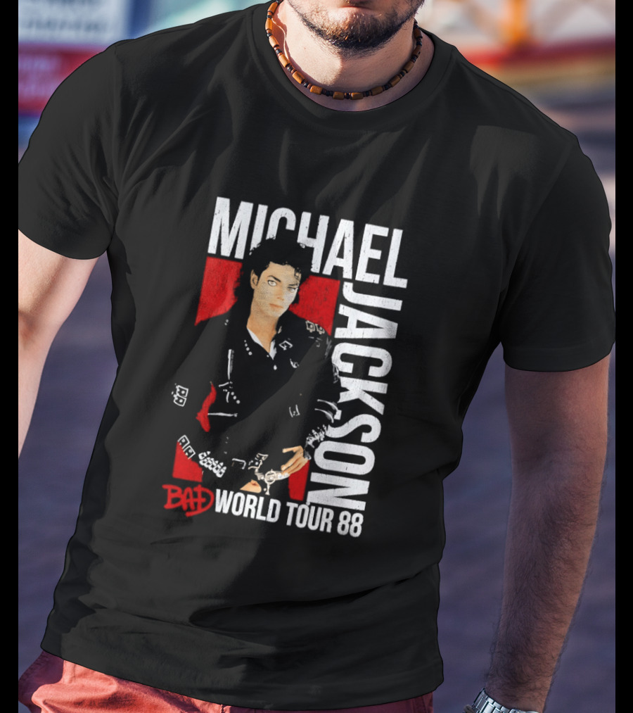 Michael Jackson Bad World Tour 1988 Live Concert Memorabilia T-Shirt