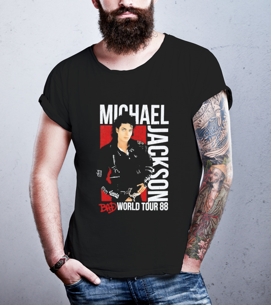 Michael Jackson Bad World Tour 1988 Live Concert Memorabilia T-Shirt