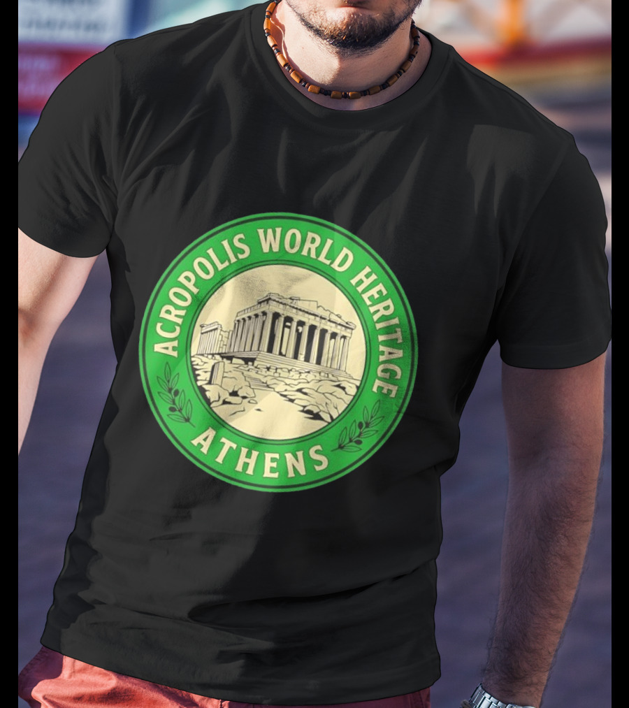 Acropolis World Heritage Athens Iconic Parthenon Landmark T-Shirt