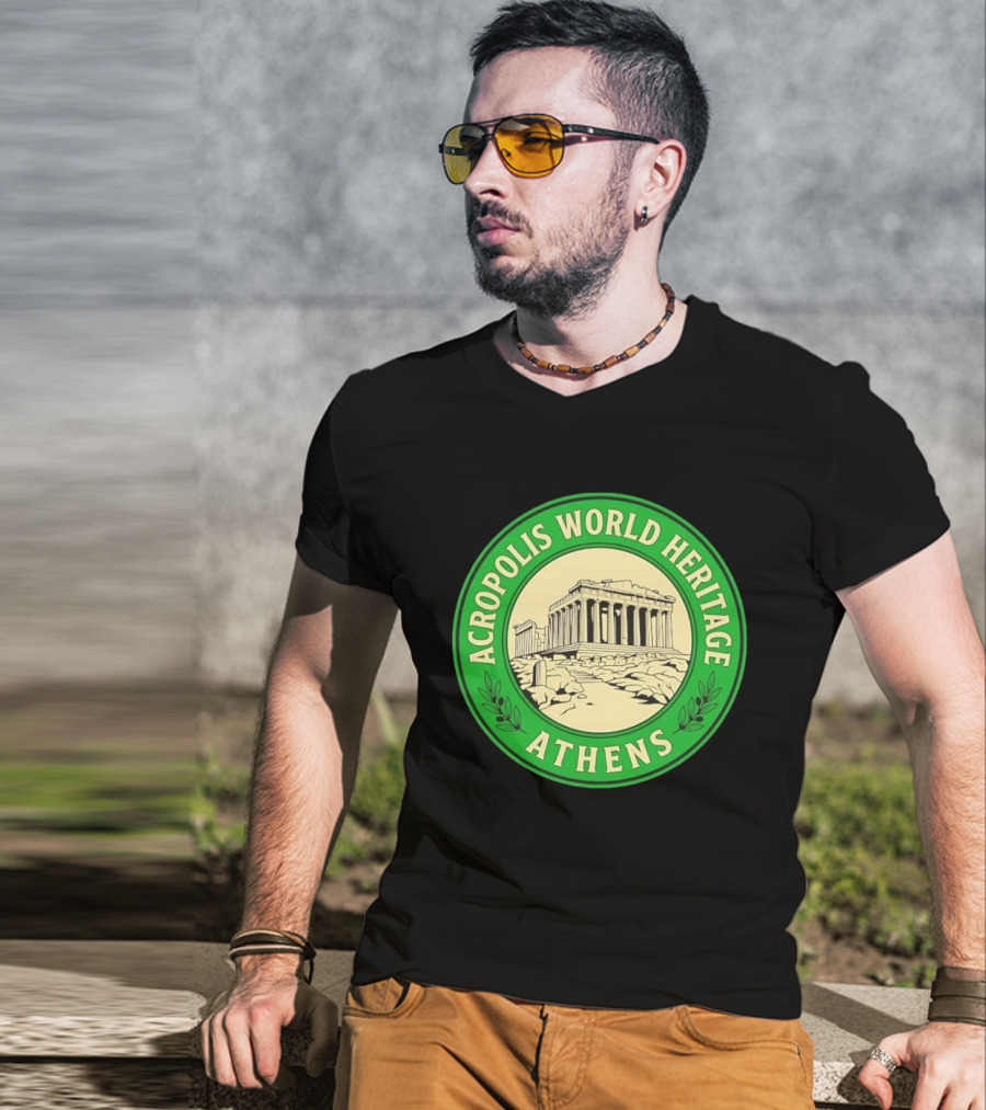 Acropolis World Heritage Athens Iconic Parthenon Landmark T-Shirt