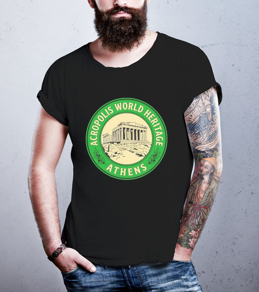 Acropolis World Heritage Athens Iconic Parthenon Landmark T-Shirt